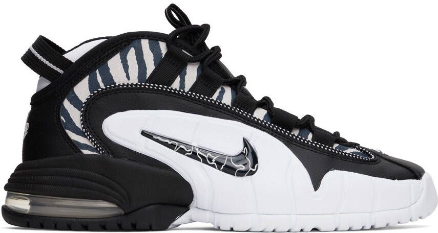 Nike Black  White Air Max Penny Sneakers - Picture 2