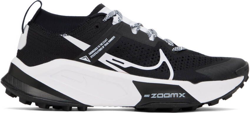 Nike Black  White ZoomX Zegama Trail Sneakers - Picture 4