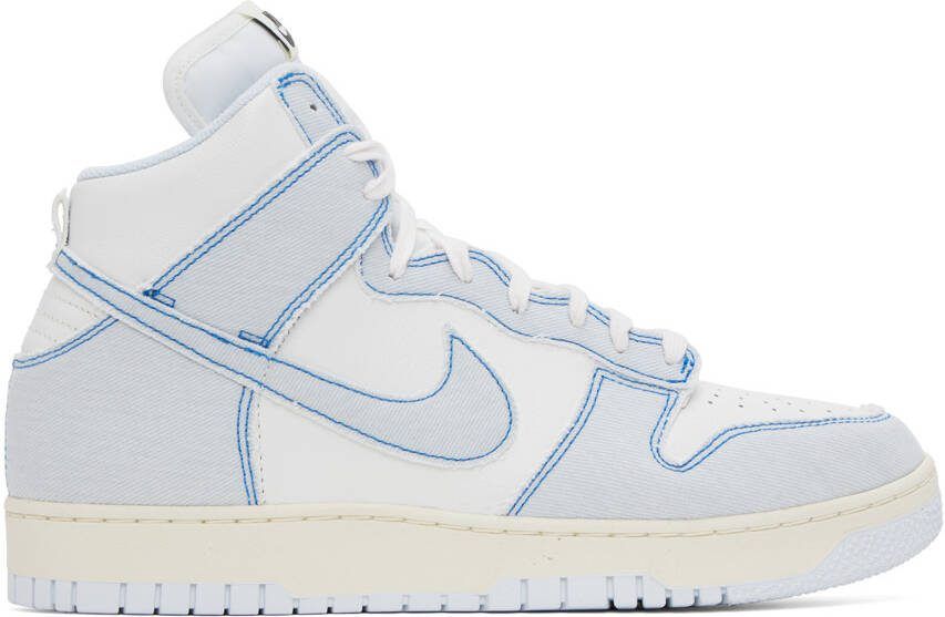 Nike Blue  White Dunk High 85 Sneakers - Picture 5