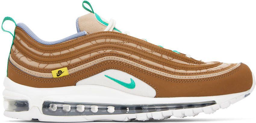 Nike Brown  Green Air Max 97 SE Sneakers - Picture 4