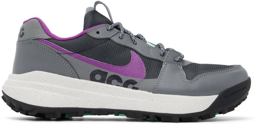 Nike Gray  Purple ACG Lowcate Sneakers - Picture 5