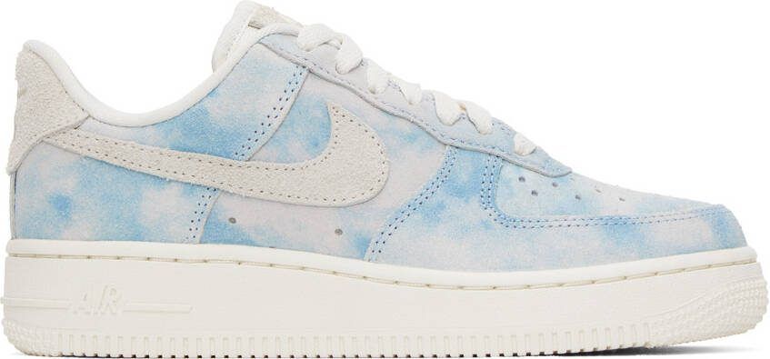 Nike Gray  Blue Air Force 1 '07 SE Sneakers - Picture 5