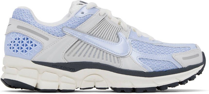 Nike Gray  Blue Zoom Vomero 5 Sneakers - Picture 5