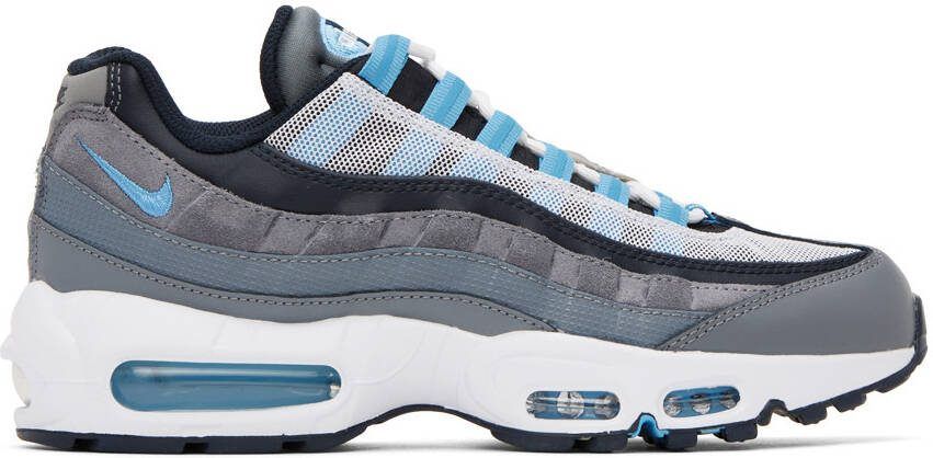 Nike Gray  Navy Air Max 95 Sneakers - Picture 5