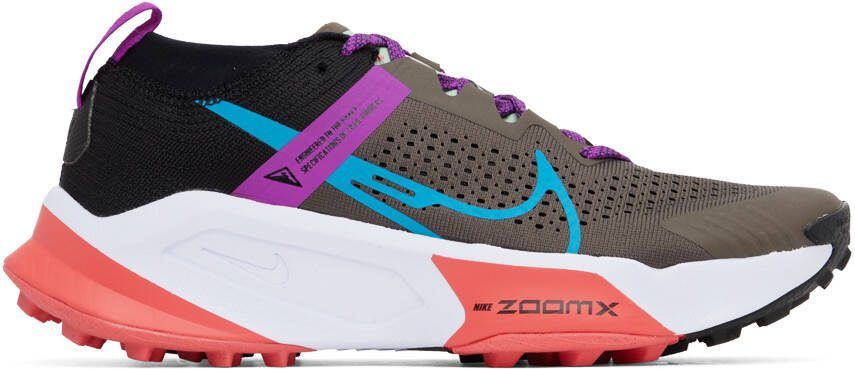 Nike Gray  Purple ZoomX Zegama Sneakers - Picture 5