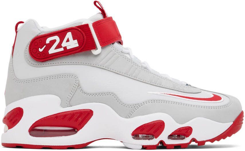 Nike Gray  Red Air Griffey Max 1 Sneakers - Picture 4