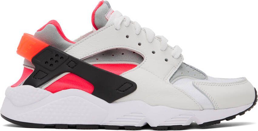 Nike Gray  Red Air Huarache Sneakers - Picture 5