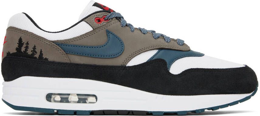 Nike Gray  White Air Max 1 Premium Sneakers - Picture 4