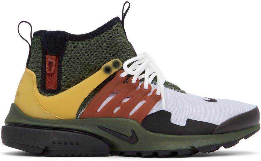 Nike Green  Grey Air Presto Mid Sneakers - Picture 5