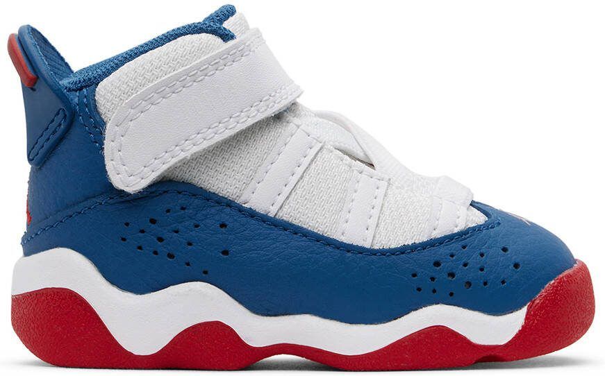 Nike Jordan Baby White  Blue Jordan 6 Rings Sneakers - Picture 4