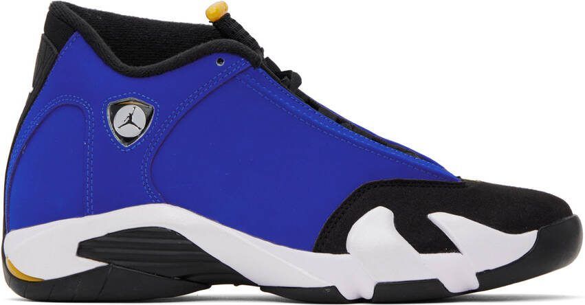 Nike Jordan Blue  Black Air Jordan 14 Retro Sneakers - Picture 5