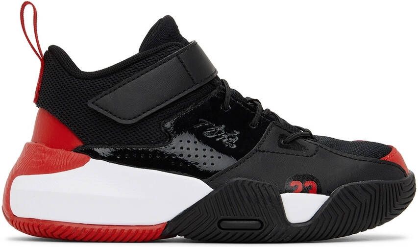 Nike Jordan Kids Black  Red Jordan Stay Loyal 2 Little Kids Sneakers - Picture 4