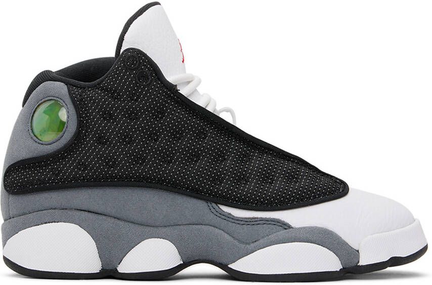Nike Jordan Kids Gray  White Air Jordan 13 Retro Big Kids Sneakers - Picture 4