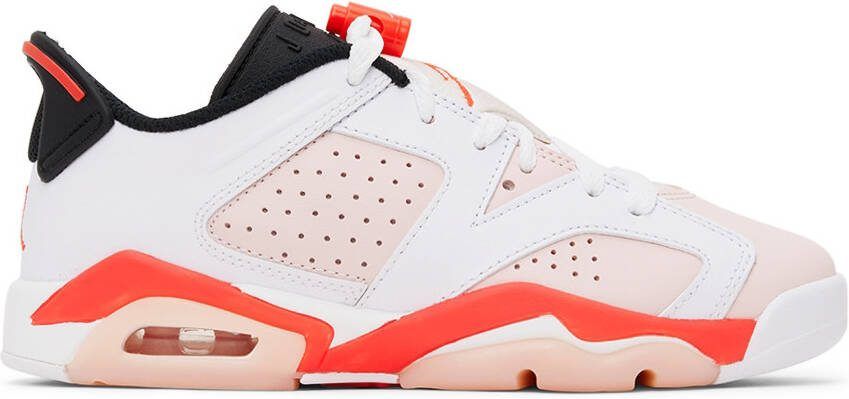 Nike Jordan Kids Pink  White Air Jordan 6 Retro Low Big Kids Sneakers - Picture 4