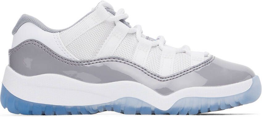 Nike Jordan Kids White  Gray Air Jordan 11 Retro Little Kids Sneakers - Picture 5