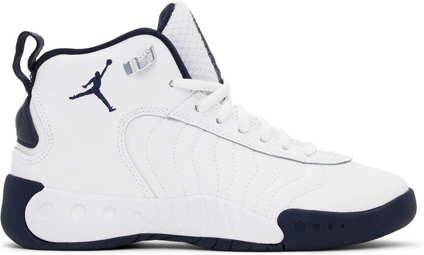 Nike Jordan Kids White  Navy Jumpman Pro Big Kids Sneakers - Picture 4