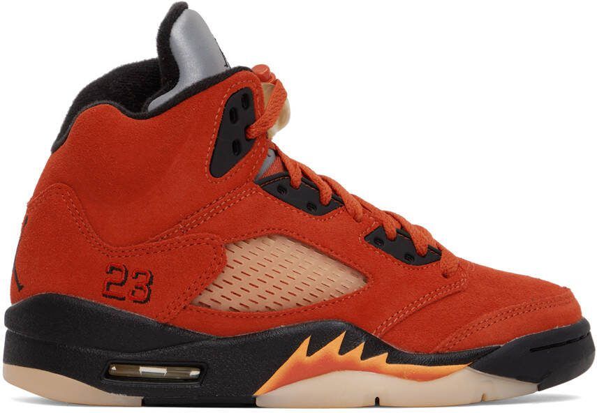 Nike Jordan Red Jordan 5 Retro Dunk on Mars Sneakers - Picture 5