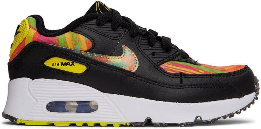 Nike Kids Black  Multicolor Air Max 90 Familia Little Kids Sneakers - Picture 5
