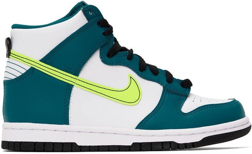 Nike Kids Blue  White Dunk High Big Kids Sneakers - Picture 4