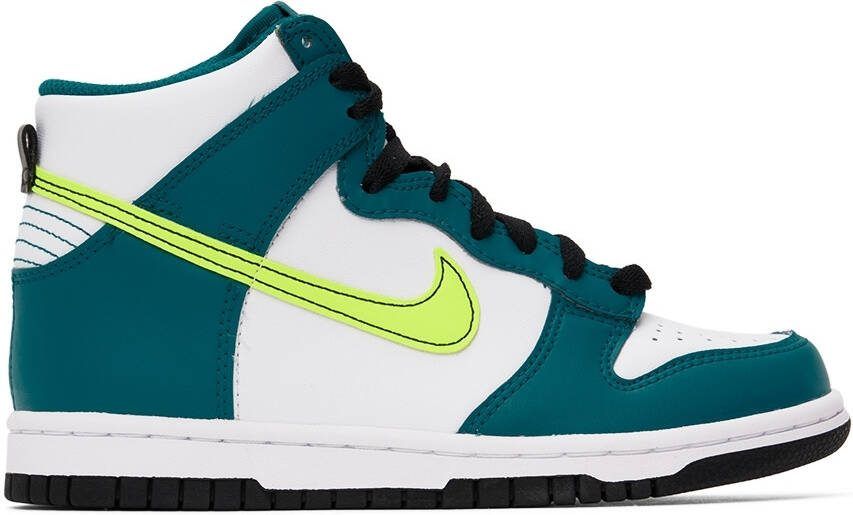 Nike Kids Blue  White Dunk High Little Kids Sneakers - Picture 4