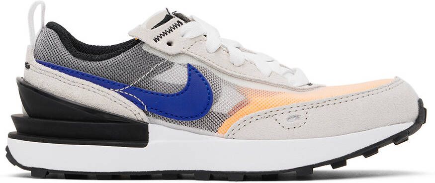 Nike Kids Gray  Orange Waffle One Little Kids Sneakers - Picture 4