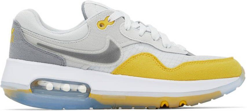 Nike Kids Grey  Yellow Air Max Motif Big Kids Sneakers