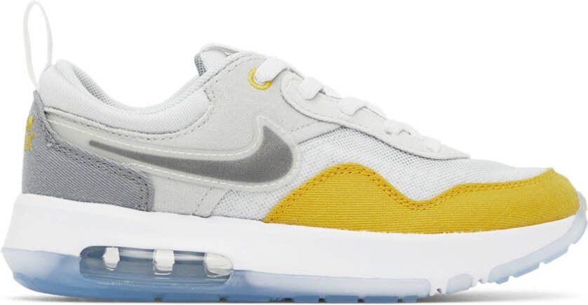 Nike Kids Grey  Yellow Air Max Motif Little Kids Sneakers - Picture 3