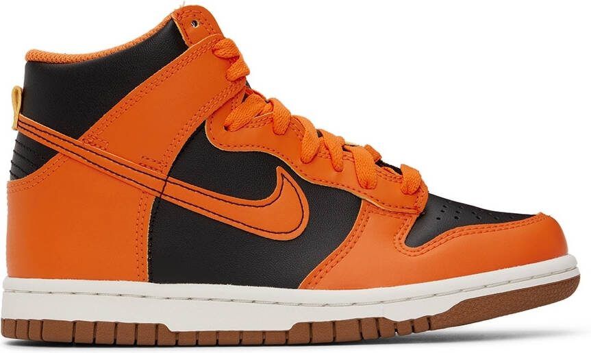 Nike Kids Orange  Black Dunk High Big Kids Sneakers - Picture 2