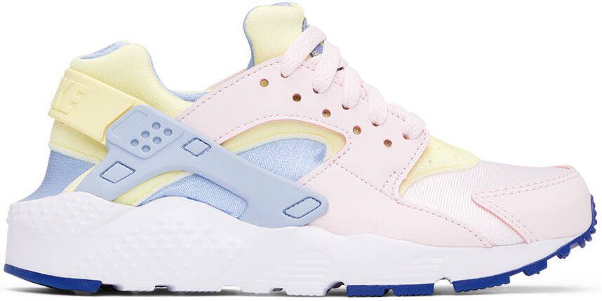 Nike Kids Pink  Blue Huarache Run Big Kids Sneakers