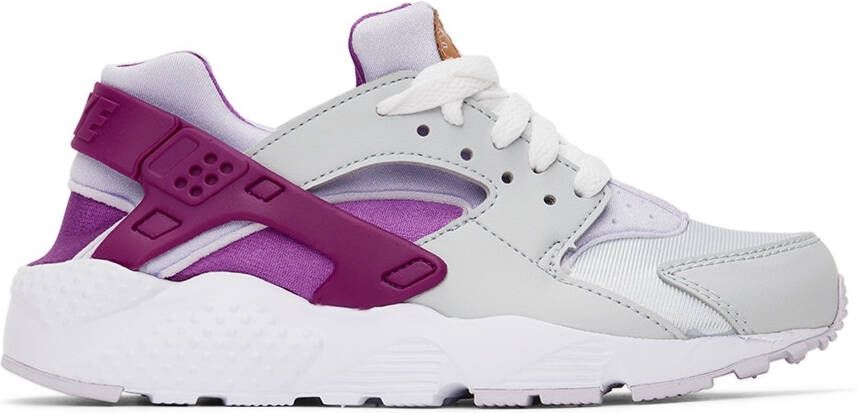 Nike Kids Purple  Silver Huarache Run Big Kids Sneakers