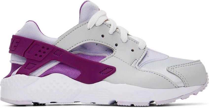 Nike Kids Purple  Silver Huarache Run Little Kids Sneakers - Picture 5