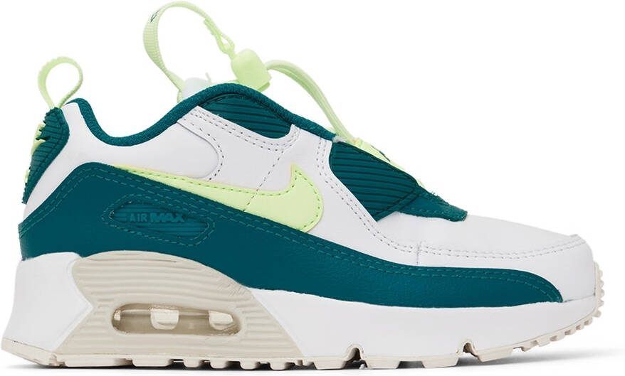 Nike Kids White  Green Air Max 90 Toggle Little Kids Sneakers - Picture 4