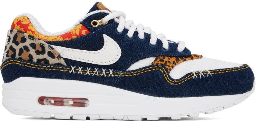 Nike Navy  White Air Max 1 Premium Sneakers