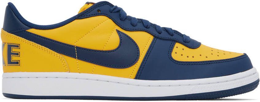 Nike Navy  Yellow Terminator Low Sneakers - Picture 5