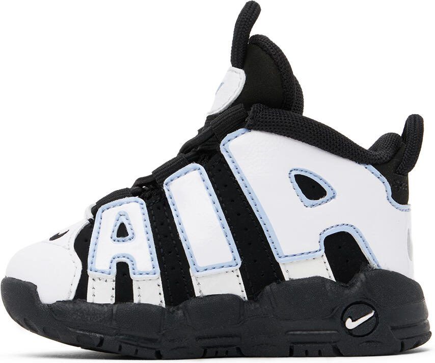 Nike Baby Black  White Air More Uptempo Sneakers - Picture 2
