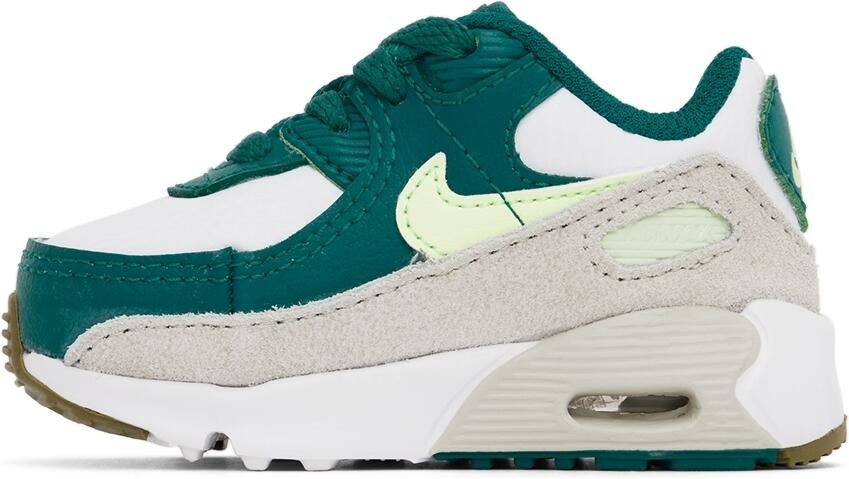 Nike Baby Green  White Air Max 90 LTR Sneakers - Picture 3