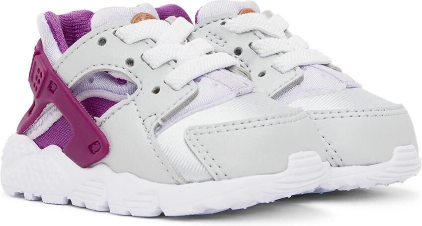Nike Baby Silver  Purple Huarache Run Sneakers - Picture 3
