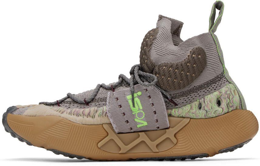 Nike Beige  Gray ISPA Sense Flyknit Sneakers - Picture 3