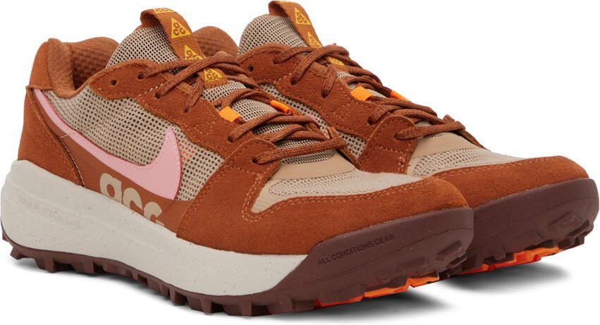 Nike Beige  Orange ACG Lowcate Sneakers - Picture 7