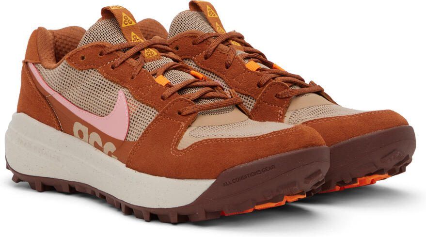 Nike Beige  Orange ACG Lowcate Sneakers - Picture 2