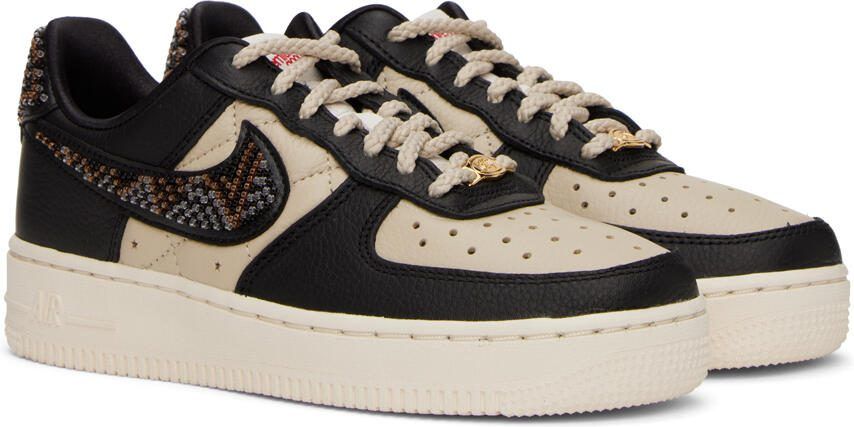 Nike Black  Beige Premium Goods Edition Air Force 1 'The Sophia' Sneakers - Picture 3