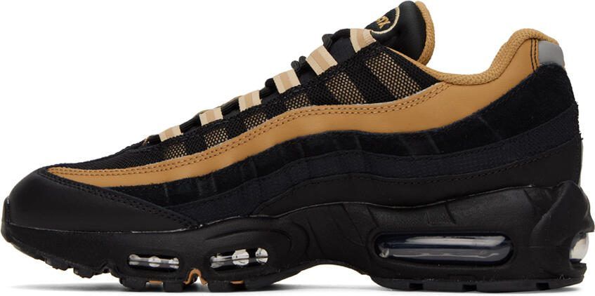 Nike Black  Gold Air Max 95 Sneakers - Picture 3