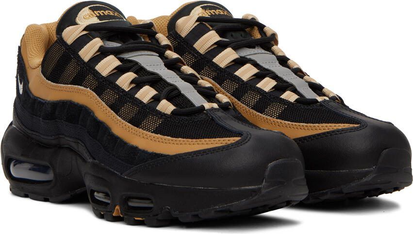 Nike Black  Gold Air Max 95 Sneakers - Picture 2
