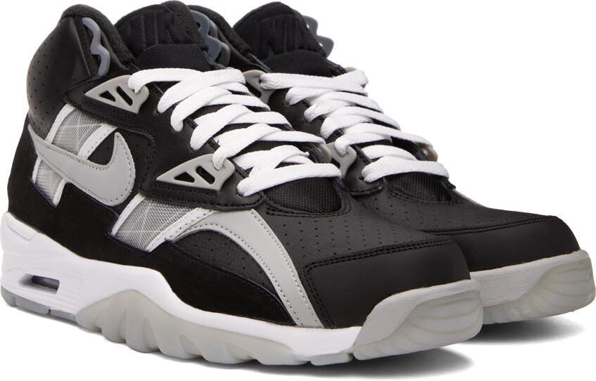 Nike Black  Gray Air Trainer SC High-Top Sneakers - Picture 2