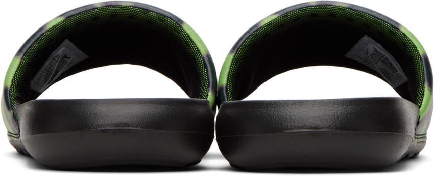 Nike Black  Green Victori One Sandals - Picture 5