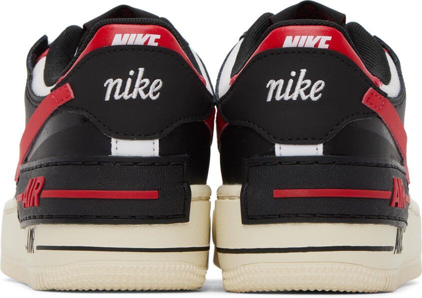 Nike Black  Red Air Force 1 Shadow Sneakers