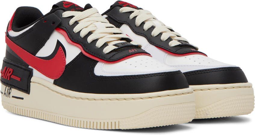 Nike Black  Red Air Force 1 Shadow Sneakers - Picture 2