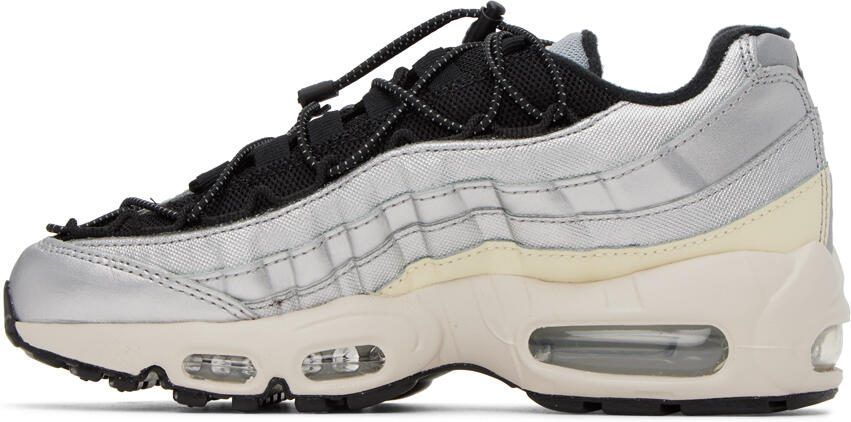 Nike Black  Silver Air Max 95 Sneakers - Picture 3