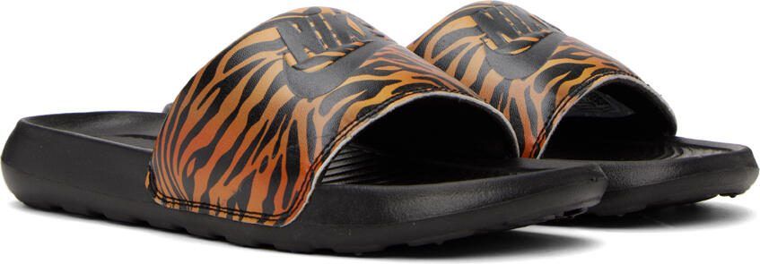 Nike Black  Tan Victori One Slides - Picture 2