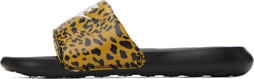 Nike Black  Tan Victori One Slides - Picture 4
